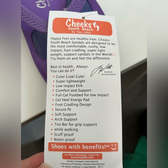 Cheeks Women's Purple Sandals - Picture 3 of 7